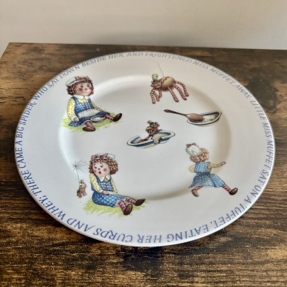 Queen’s| Vintage ‘Little Miss Muffet’ Fine China Children's Luncheon Plate India